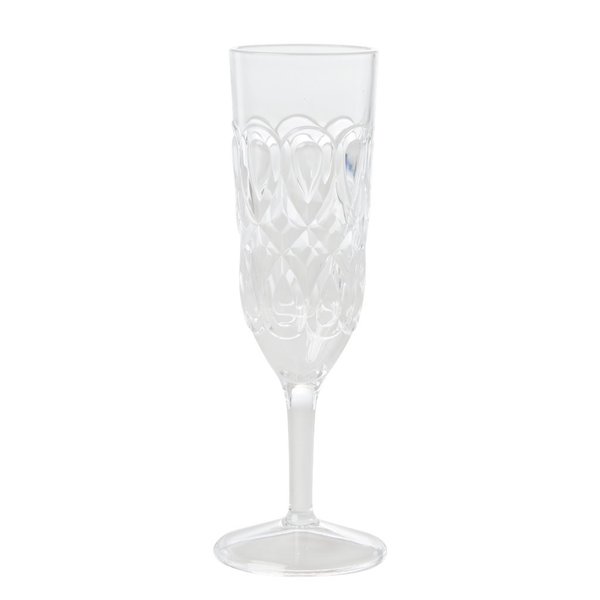 RICE - Acryl Champagner Glas - clear Swirly - Sektglas