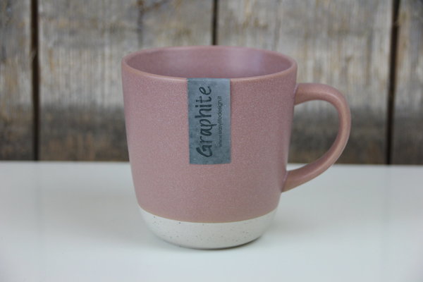 Easy Life - Kaffee Becher / Tasse - Graphite - powder pink