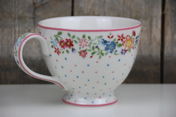GreenGate - Teacup / Tasse - Belle white - Blumen