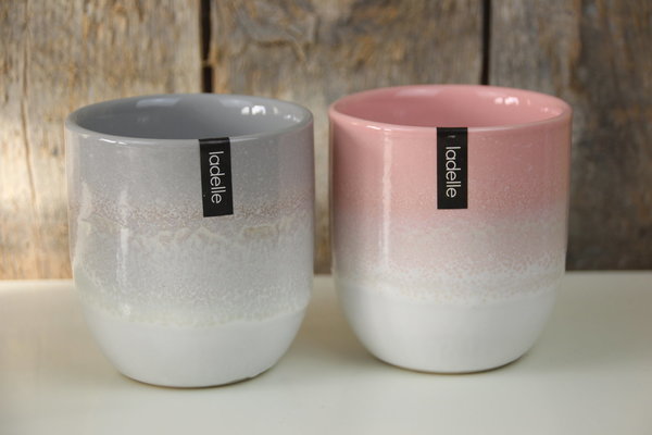 Ladelle - Becher / Tumbler - Cafe Ombre - rosa / weiß