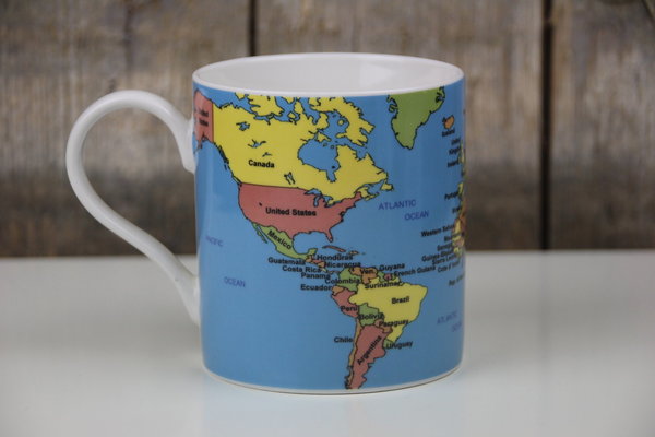 The Leonardo Collection - Kaffee Becher / Tasse - Map of the World