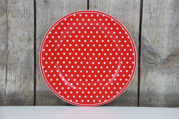 Isabelle Rose - Frühstücksteller - Polka Dots - Punkte - rot
